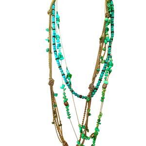 Small Lot Faux Turquoise Boho Style Necklaces